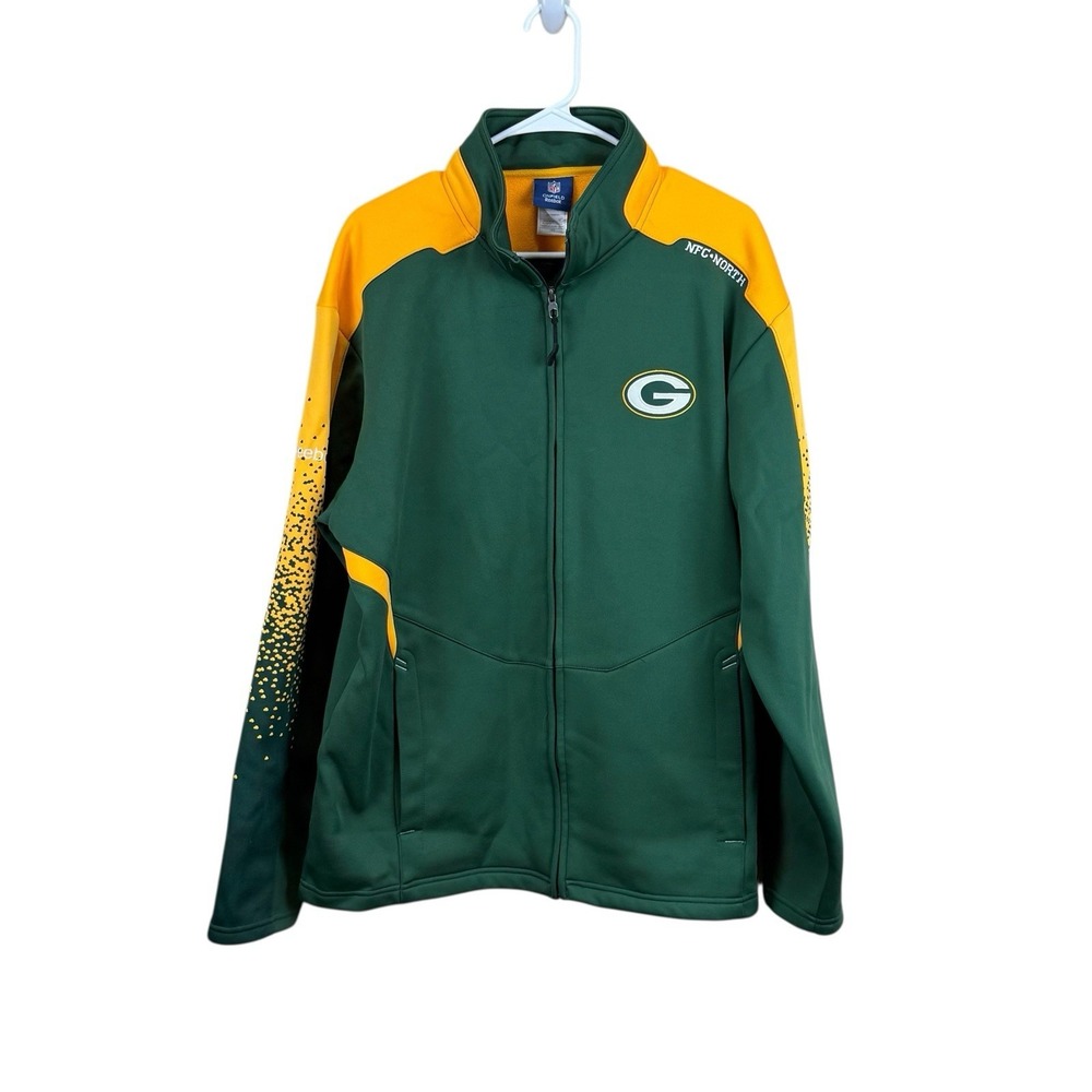 NFL Green Bay Packers Team Mens L Issued Reebok Soft Shell‎ Fleece Jacket